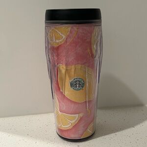 Vintage 2002 Starbucks Rare Pink & Yellow Lemons Limited Edition Barista Tumbler